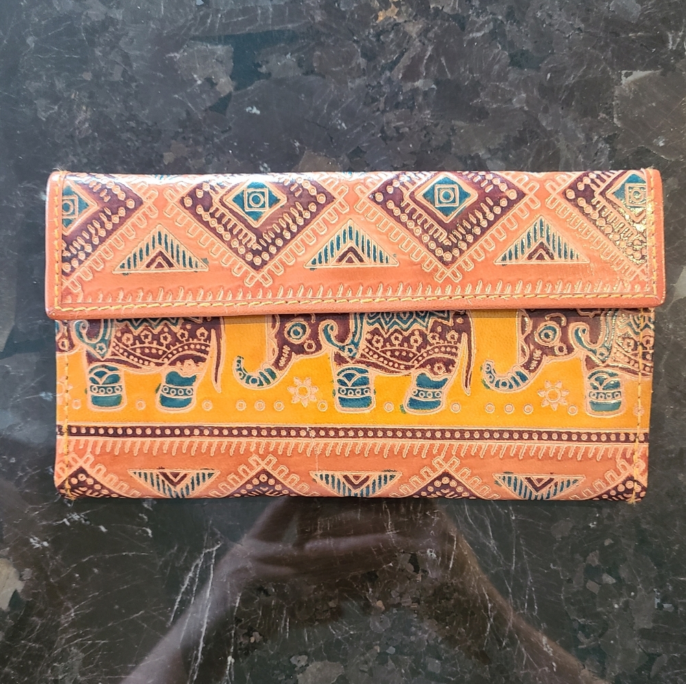 Artisan Elephant Wallet from India